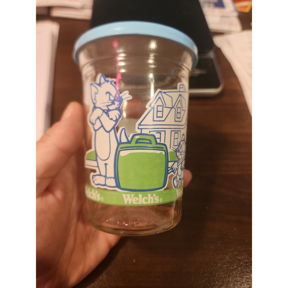 Tom and Jerry Welch's glass jar